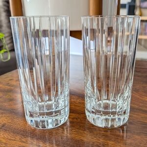 2 Baccarat Harmonie Clear Crystal Highball Glasses 5.5 Inch